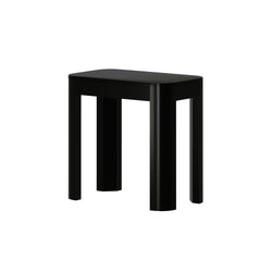 2400514000-170 : Side Table Modern Rounded Rectangular Side Table (25in x 15in / 630mm x 375mm), Black
