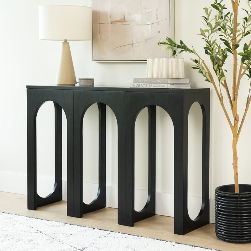 Aria Console Table - 47" Console Table Plank+Beam Black 