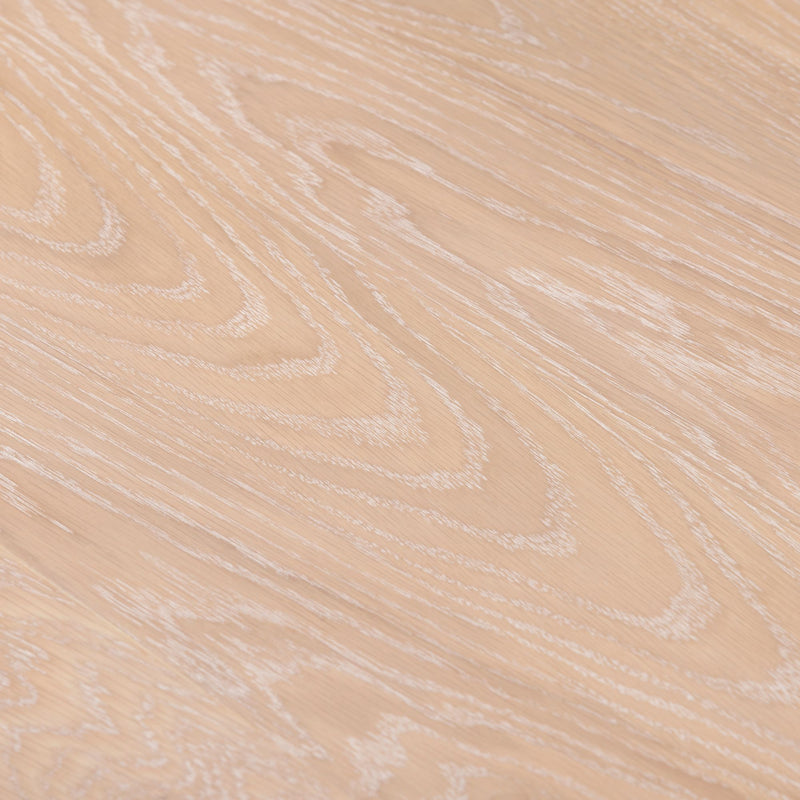 Whitewashed oak wood grain texture close-up on light hardwood flooring surface — natural wood pattern for interior design and furniture