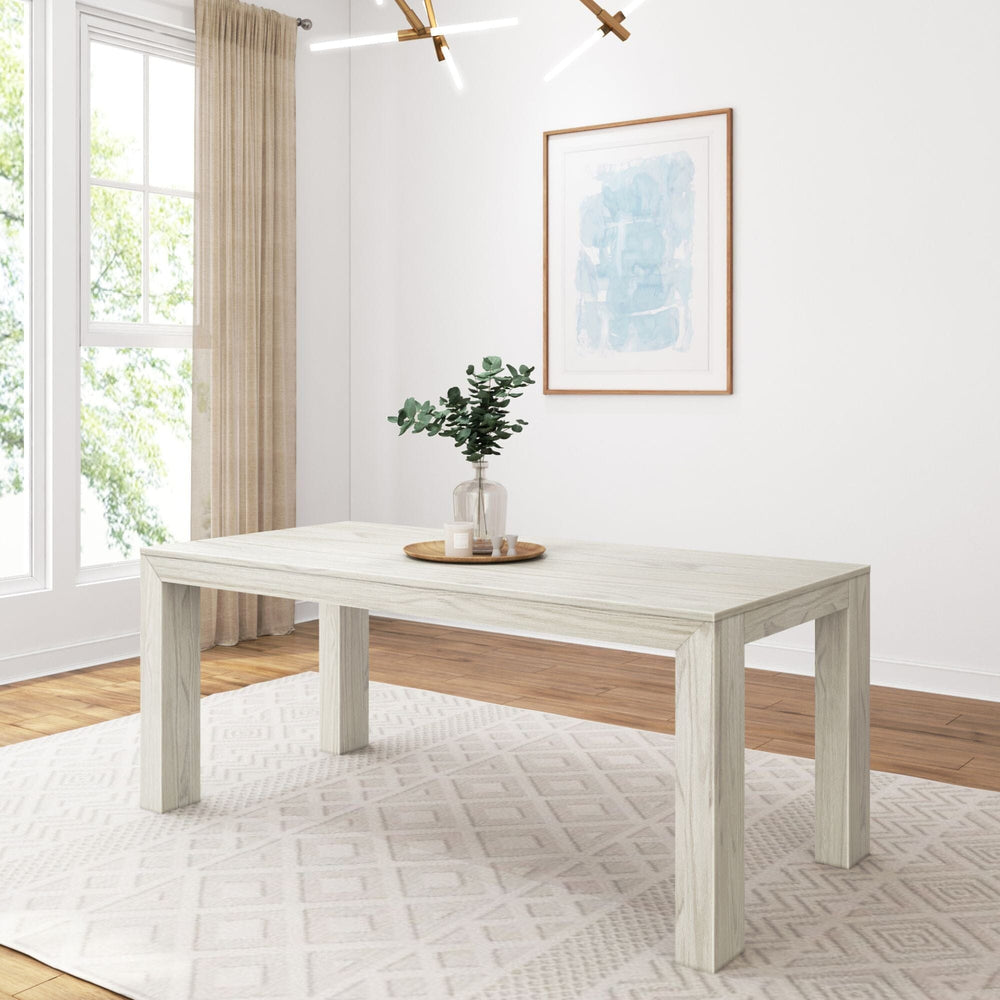 Modern Solid Wood Dining Table - 72" Dining Table Plank+Beam White Sand 