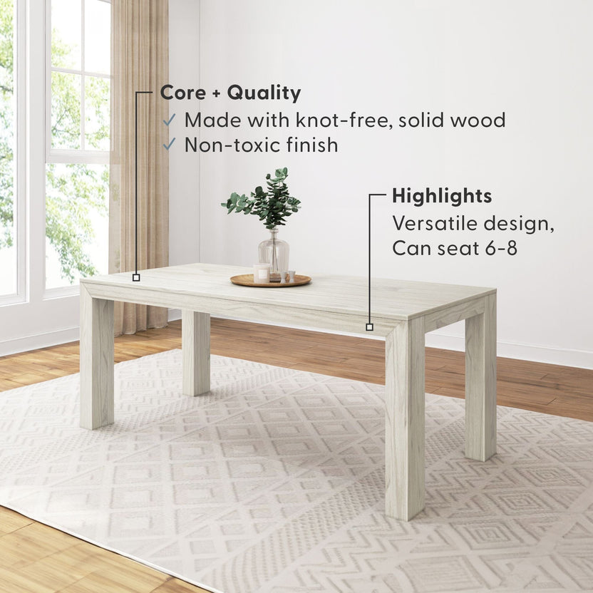Modern Solid Wood Dining Table, 72" – Plank+Beam
