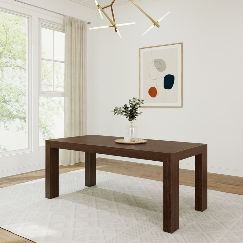Modern Dining Table - 72" Dining Table Plank+Beam Walnut Wirebrush 