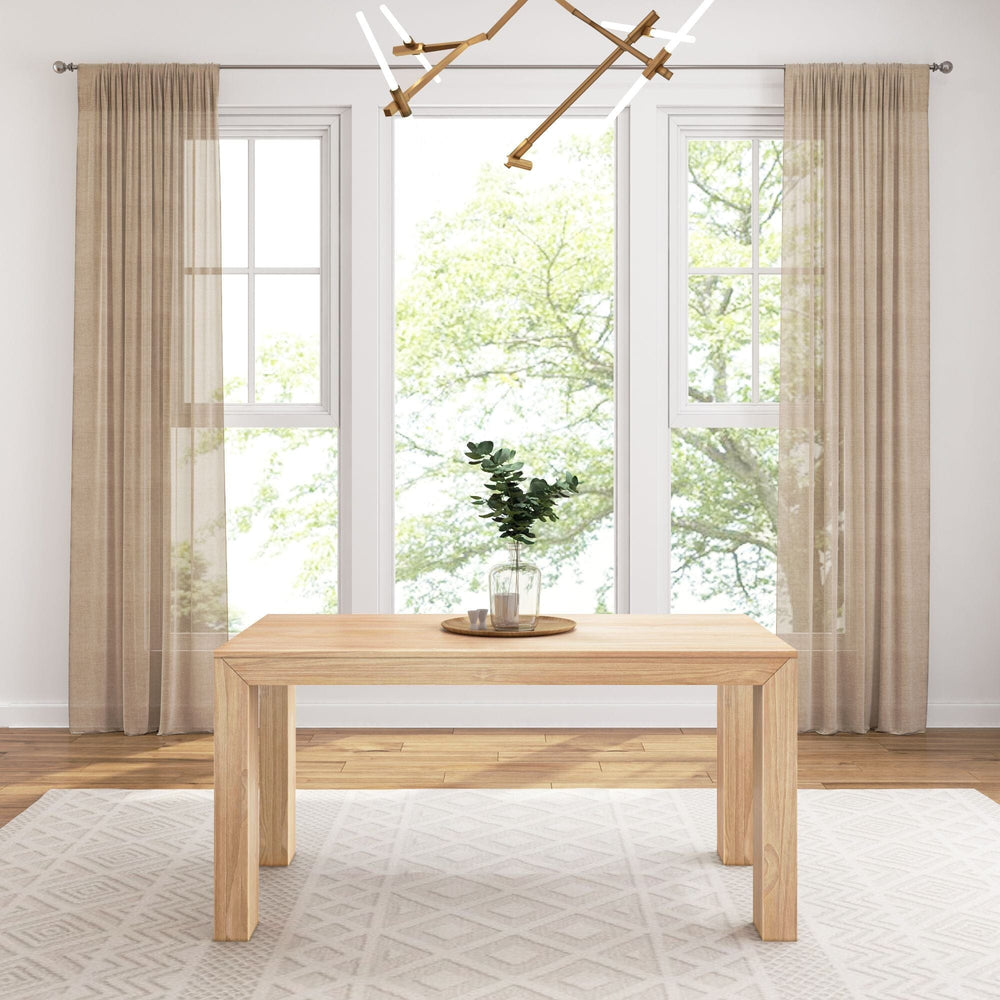 Modern Solid Wood Dining Table - 60 Inches Dining Table Plank+Beam 