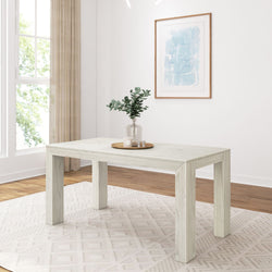 Modern Solid Wood Dining Table - 60 Inches Dining Table Plank+Beam White Sand 