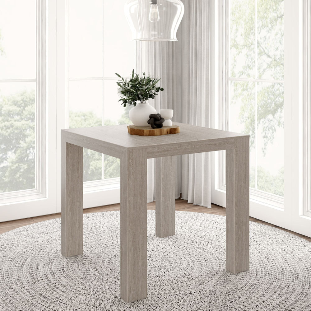 Modern Solid Wood Counter Height Dining Table Dining Table Plank+Beam Seashell Wirebrush 