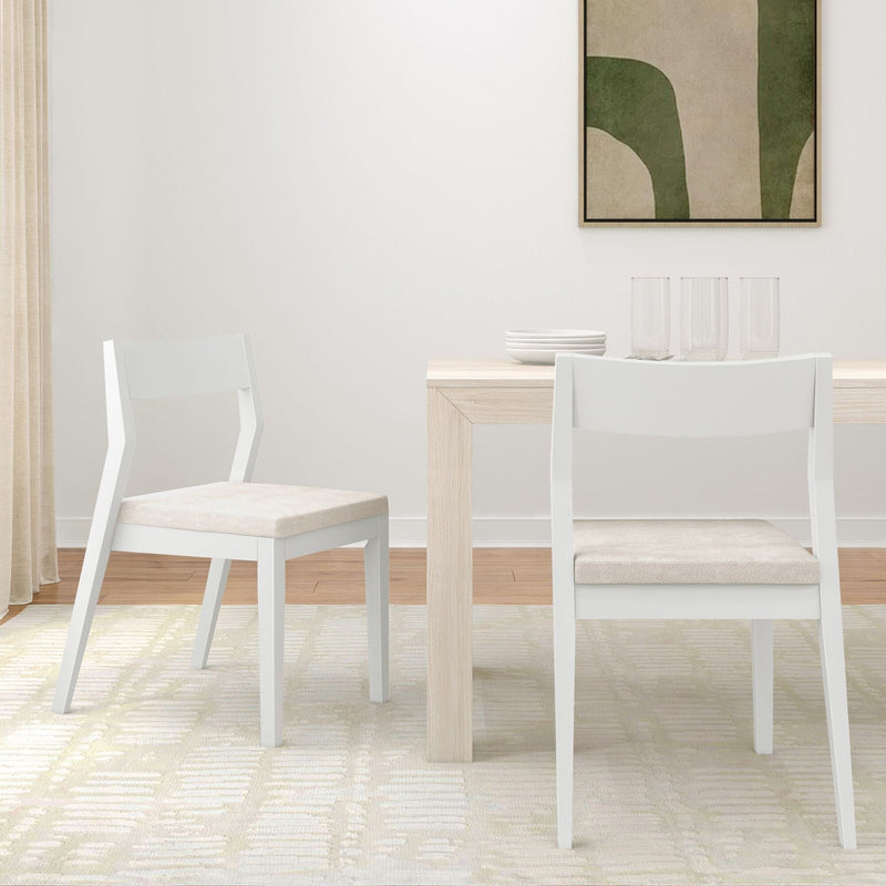 Solid Wood Upholstered Dining Chair Dining Chair Plank+Beam 