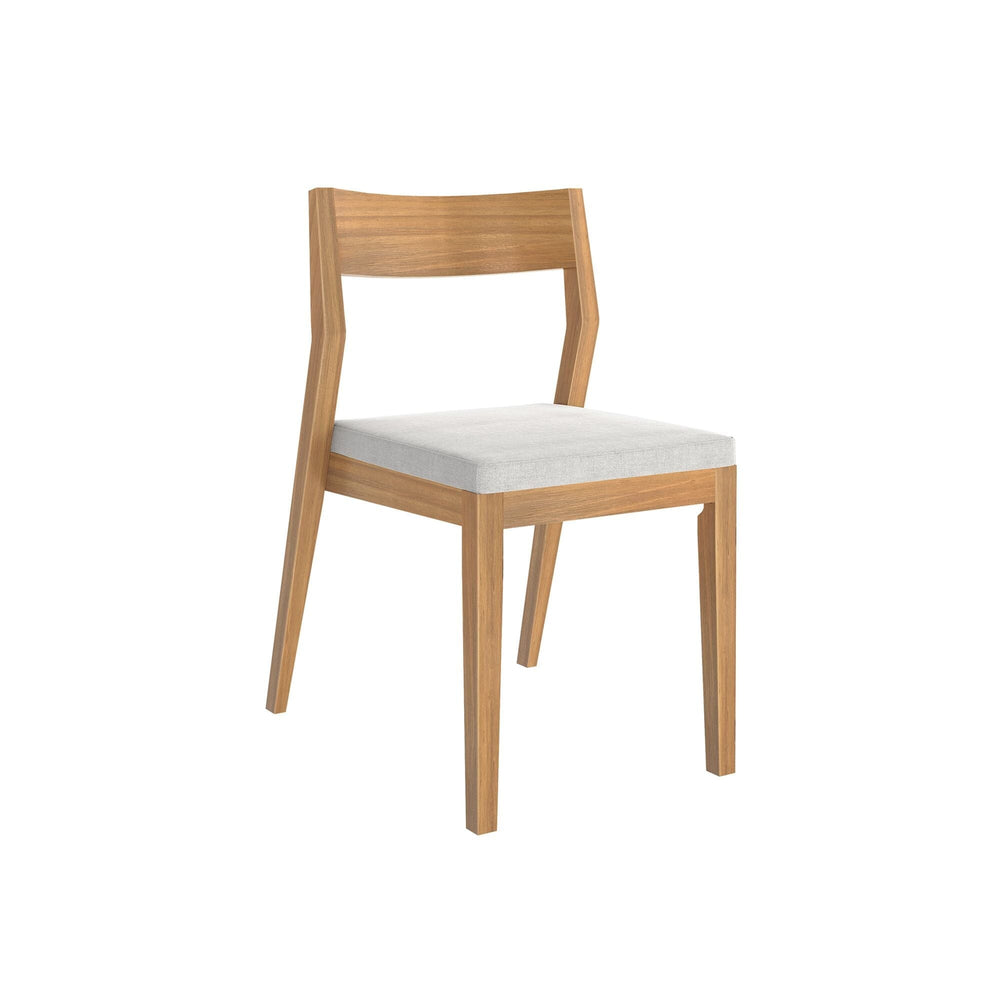 Solid Wood Upholstered Dining Chair Dining Chair Plank+Beam Pecan Cream 