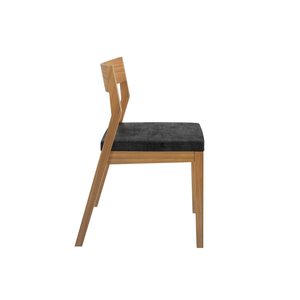 Solid Wood Upholstered Dining Chair Dining Chair Plank+Beam 