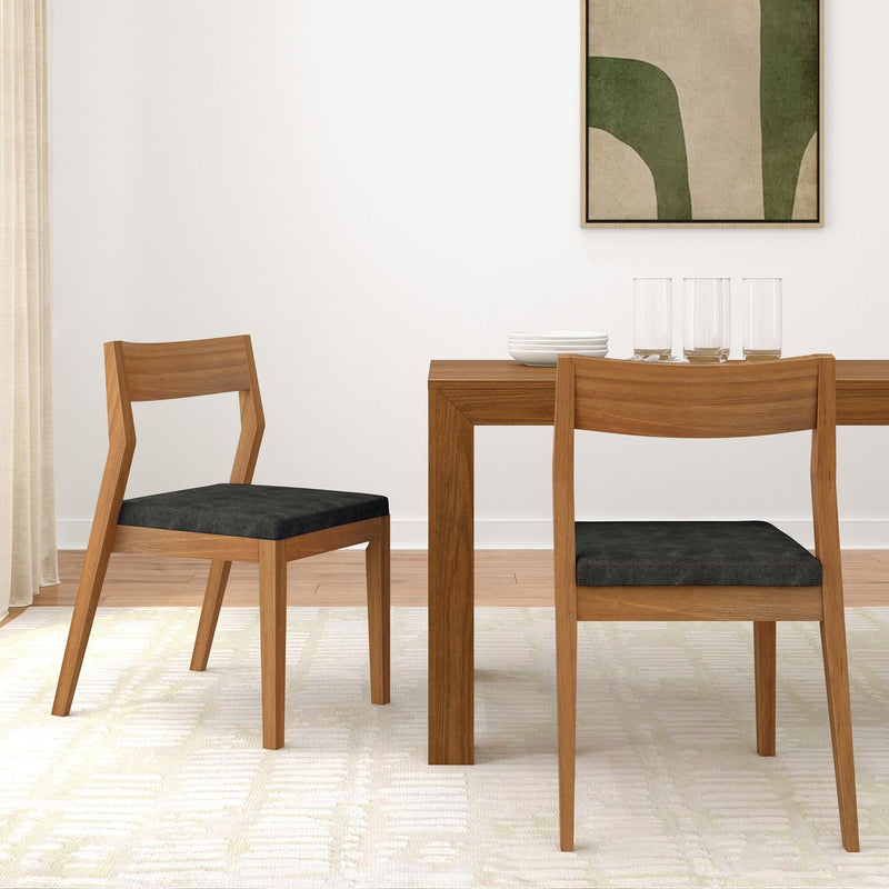 Solid Wood Upholstered Dining Chair Dining Chair Plank+Beam 