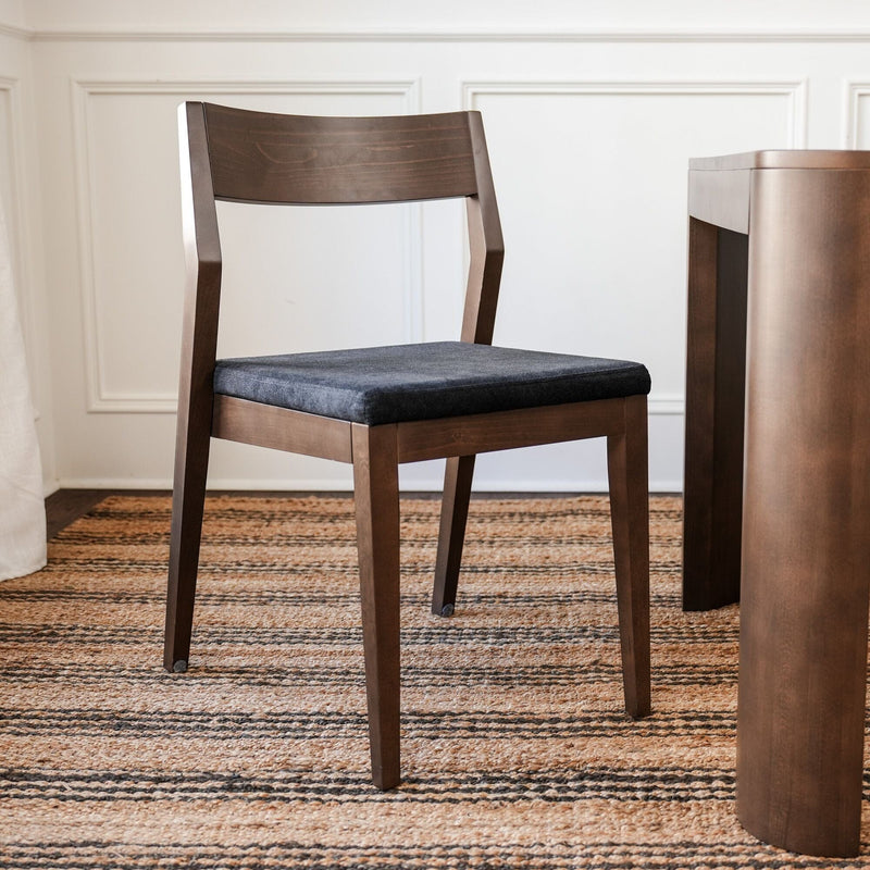 Solid Wood Upholstered Dining Chair Dining Chair Plank+Beam 