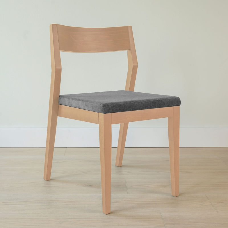 Solid Wood Upholstered Dining Chair Dining Chair Plank+Beam Blonde Graphite 