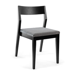 Solid Wood Upholstered Dining Chair Dining Chair Plank+Beam Black Graphite 