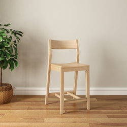 Solid Wood Counter Chair -24" Counter Chair Plank+Beam Blonde 