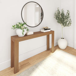 Modern Console Table - 56" Console Table Plank+Beam Pecan 