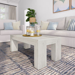 Modern Rectangular Coffee Table - 40" Coffee Table Plank+Beam White Sand 