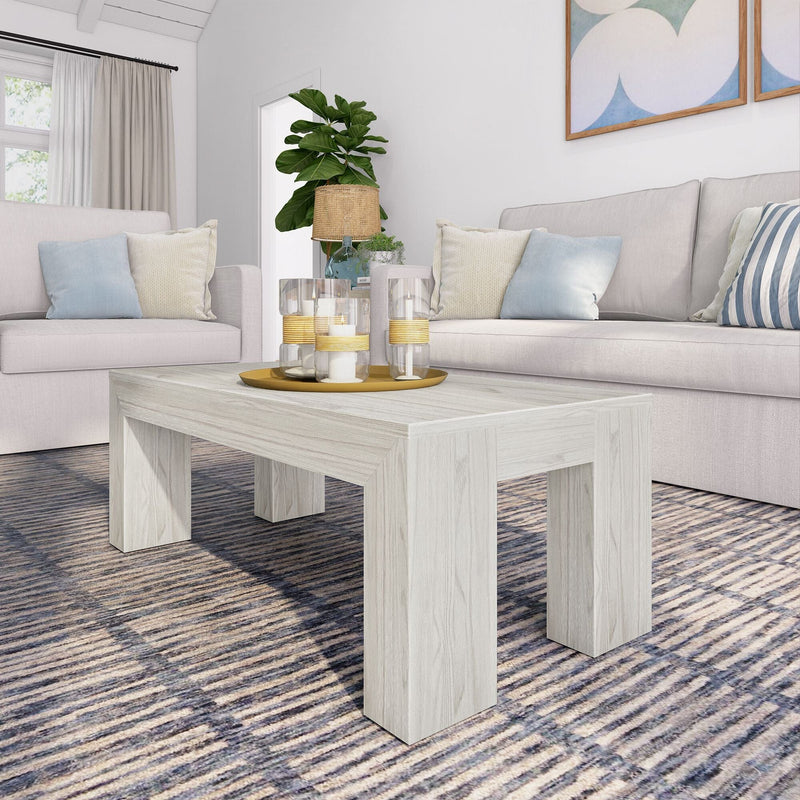 Modern Coffee Table - 40" Coffee Table Plank+Beam Coastal White 