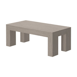 2700505001-199 : Coffee Table Modern Rectangular Coffee Table (40in x 20in / 1020mm x 510mm), Seashell Wirebrush