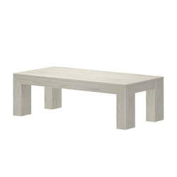 2700507001-153 : Coffee Table Modern Rectangular Coffee Table (48in x 24in / 1220mm x 610mm), White Sand Wirebrush