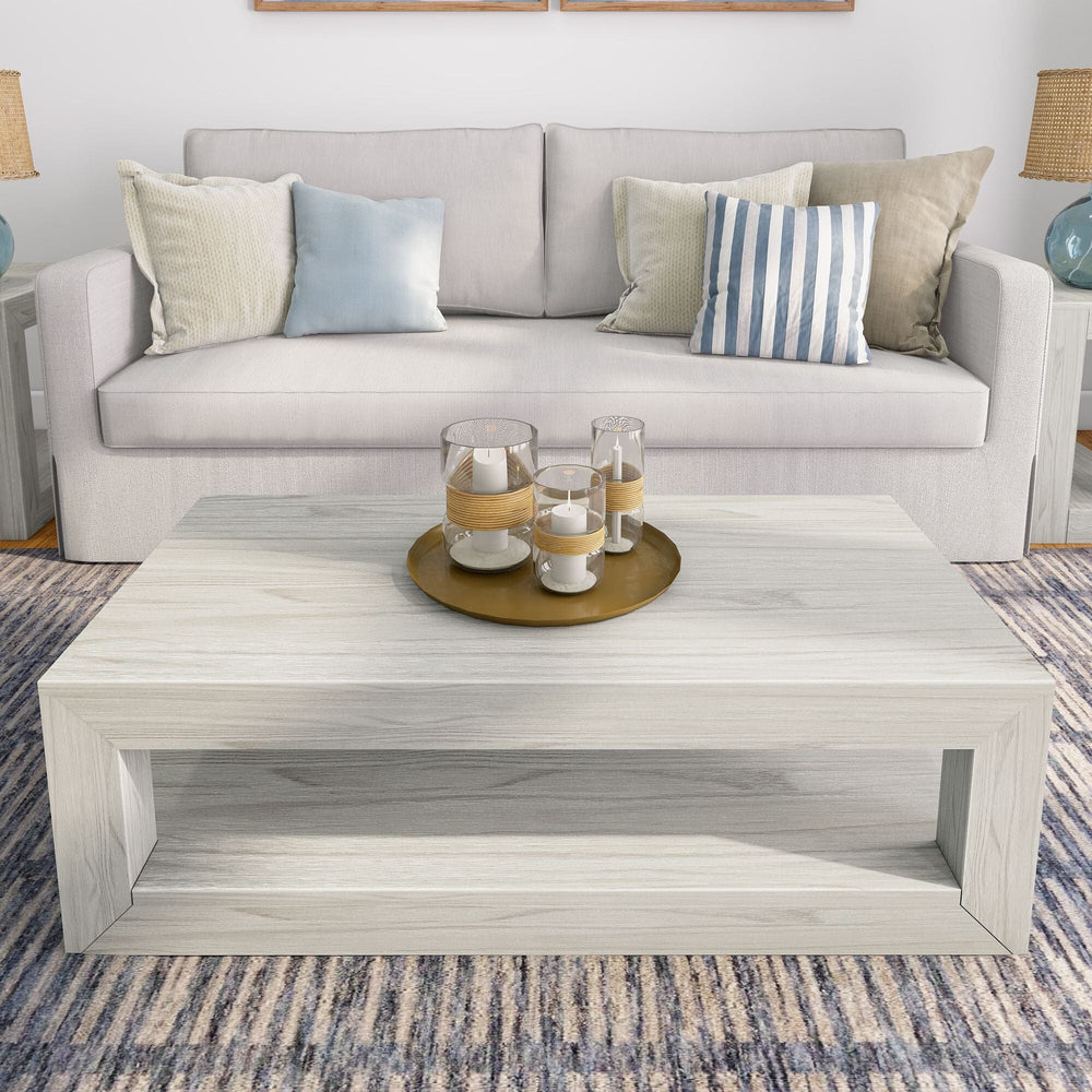 Modern Rectangular Coffee Table with Shelf - 40" Coffee Table Plank+Beam 