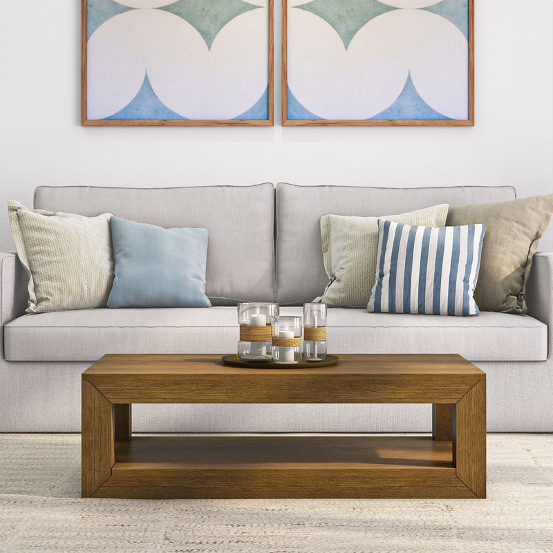 Modern Coffee Table with Shelf - 48" Coffee Table Plank+Beam 