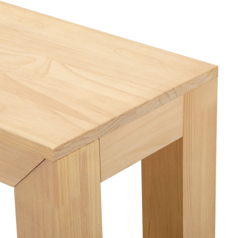 Modern light wood table with clean lines and natural finish.