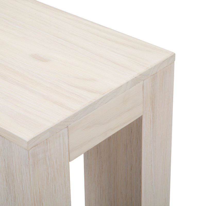 Modern light wood side table with clean lines and minimalist design.