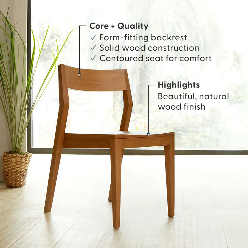 Solid Wood Dining Chair (Set of 2) Dining Chair Plank+Beam 