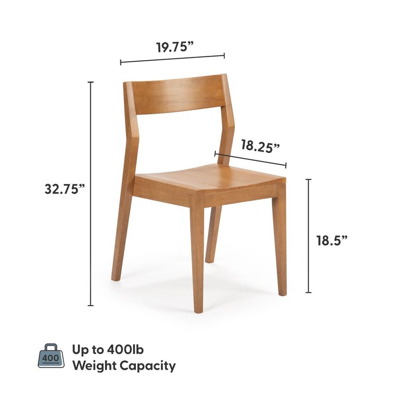 Solid Wood Dining Chair (Set of 2) Dining Chair Plank+Beam 