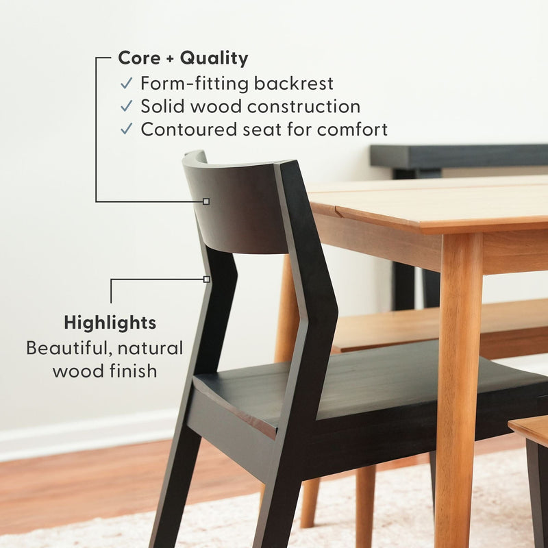 Solid Wood Dining Chair (Set of 2) Dining Chair Plank+Beam 