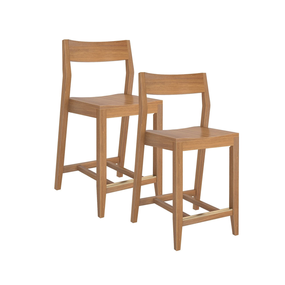 Solid Wood Counter Chair (Set of 2) - 24" Counter Chair Plank+Beam 