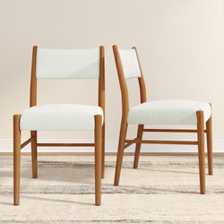 Brio Dining Chair Dining Chair Plank+Beam Pecan and Ivory Set of 2 