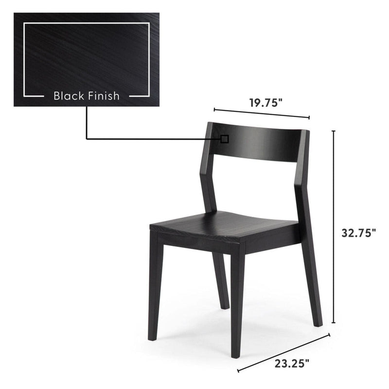 Modern Dining Set with Bench + 4 Chairs Dining Set Plank+Beam 