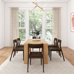 Modern Dining Set with Walnut Chairs - 72" Dining Set Plank+Beam 