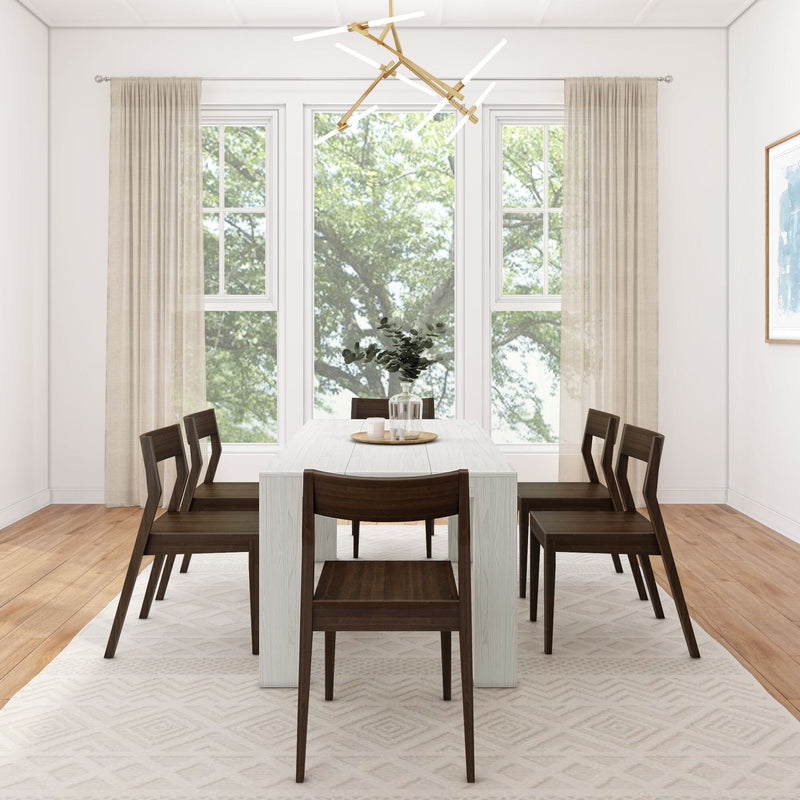 Modern Dining Set with Walnut Chairs - 72" Dining Set Plank+Beam 