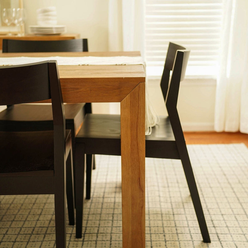 Modern Dining Set with Black Chairs - 72" Dining Set Plank+Beam 