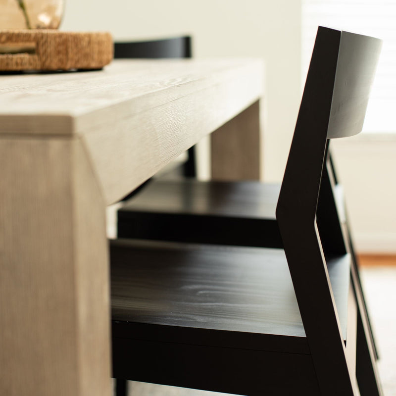 Modern Dining Set with Black Chairs - 72" Dining Set Plank+Beam 