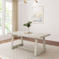 Classic Solid Wood Dining Table - 72" Dining Table Plank+Beam White Sand 
