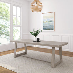 Classic Solid Wood Dining Table - 94" Dining Table Plank+Beam Seashell Wirebrush 