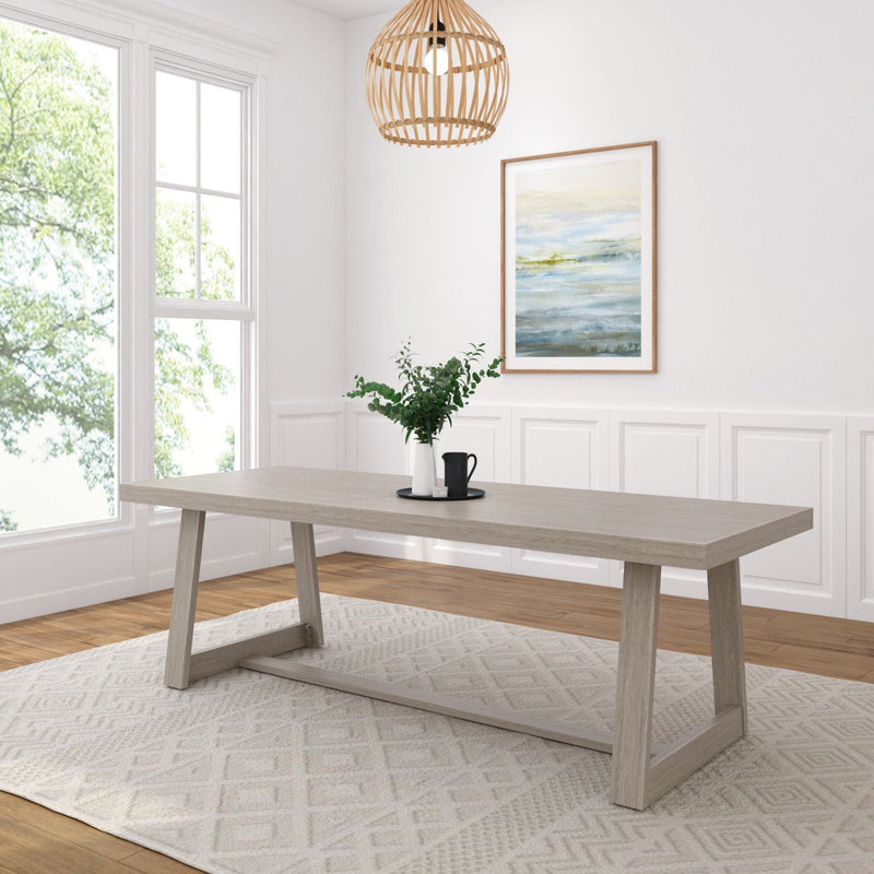 Classic Dining Table - 94" Dining Table Plank+Beam Seashell Wirebrush 