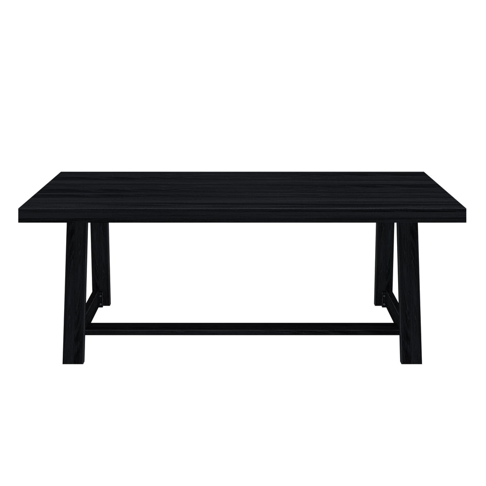 2800303001-190 : Dining Table Classic Farmhouse Dining Table (84in / 2134mm), Wirebrush Black