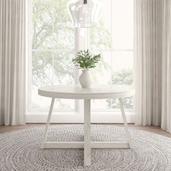 2800306000-153 : Dining Table Classic Round Dining Table (47in / 1194mm), White Sand Wirebrush