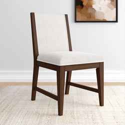 Sereno Dining Chair Dining Chair Plank+Beam Walnut and Ivory Individual 