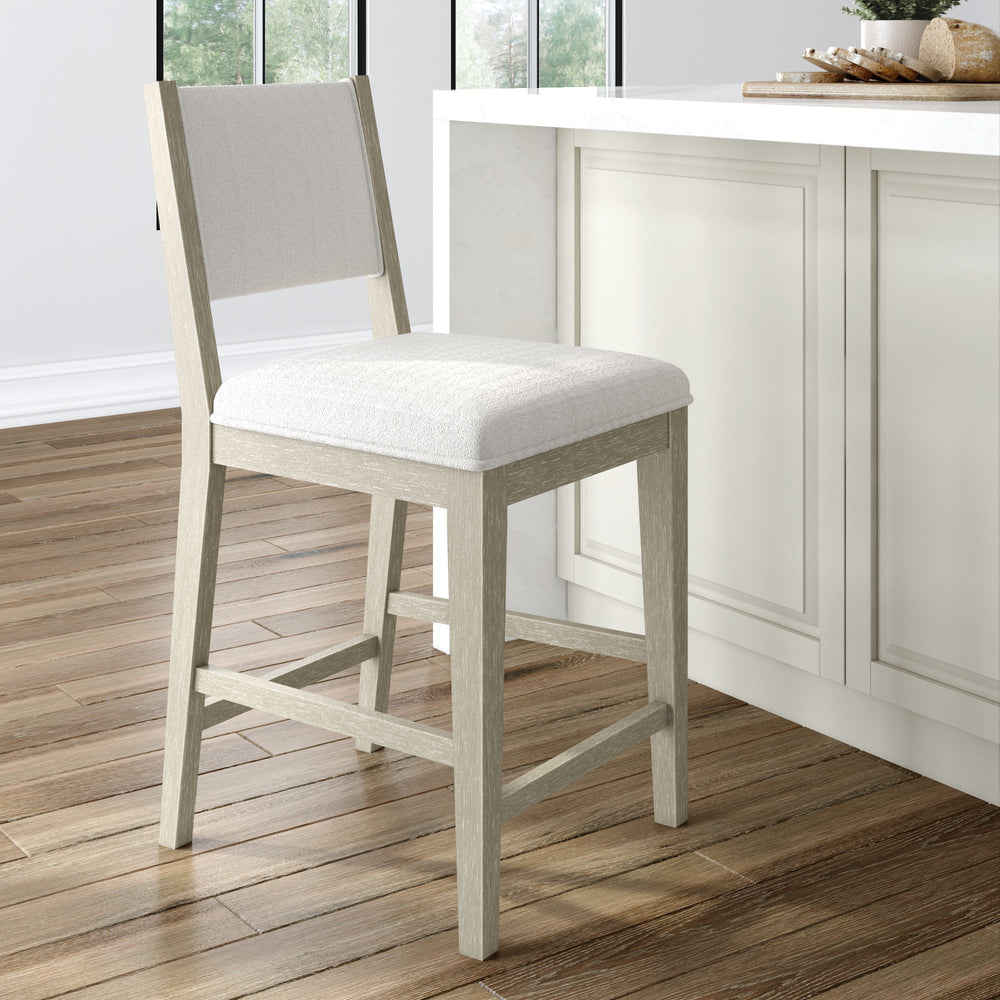 2800334000-412 : Counter Chair Sereno Stool Counter Height (24in), Antique White/Ivory Cushion