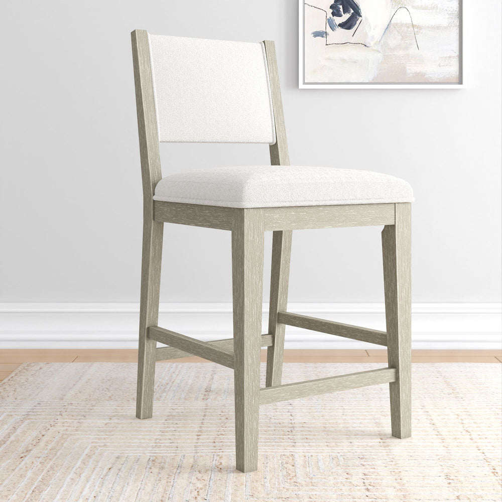 2800334000-412 : Counter Chair Sereno Stool Counter Height (24in), Antique White/Ivory Cushion