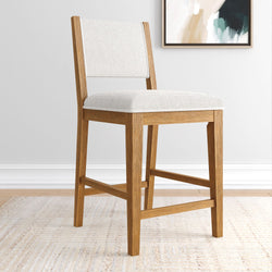 2800334000-417 : Counter Chair Sereno Stool Counter Height (24in), Pecan/Ivory Cushion