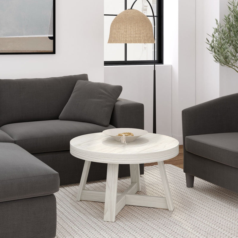 Classic Round Coffee Table - 30" Coffee Table Plank+Beam Coastal White 