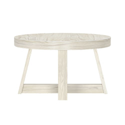 2800501000-153 : Coffee Table Classic Round Coffee Table (30in x 30in / 760mm x 760mm), White Sand Wirebrush