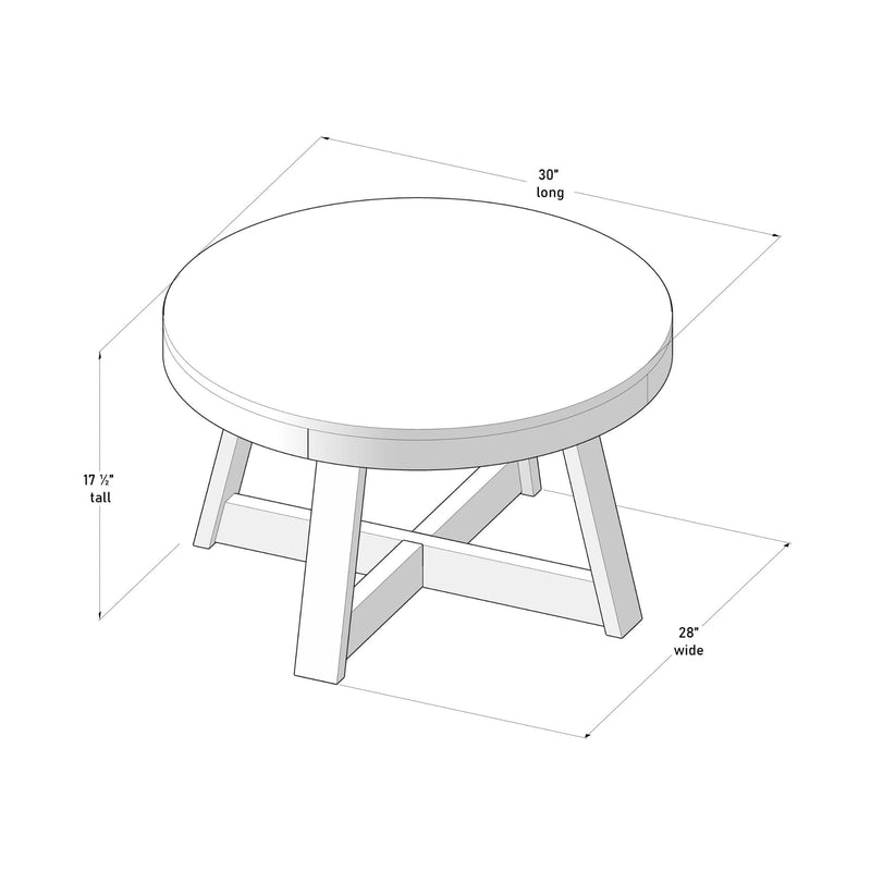 Classic Round Coffee Table - 30" Coffee Table Plank+Beam 