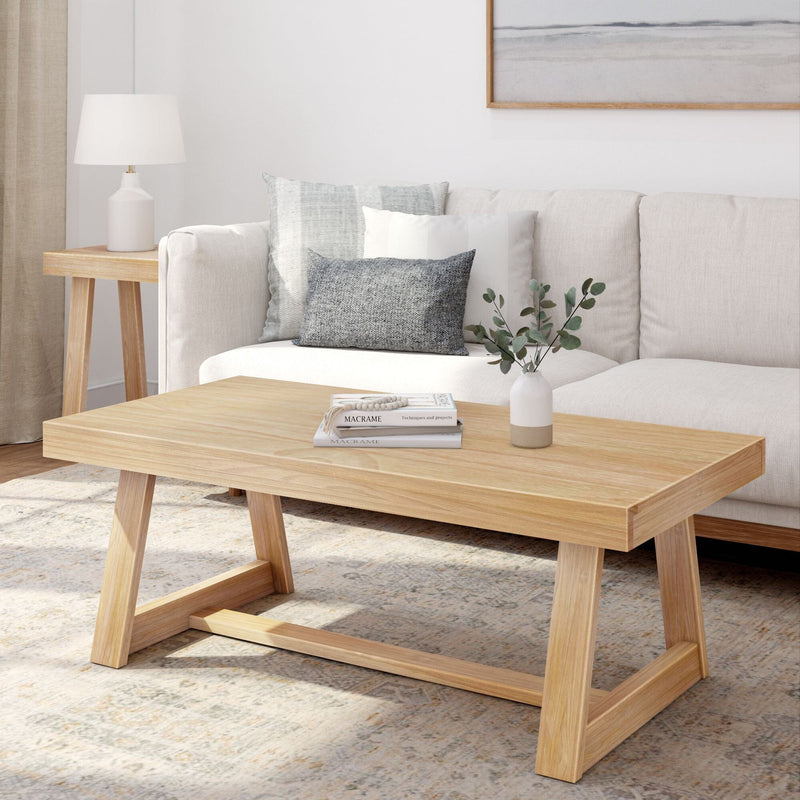 Classic Coffee Table - 48" Coffee Table Plank+Beam Blonde Wirebrush 