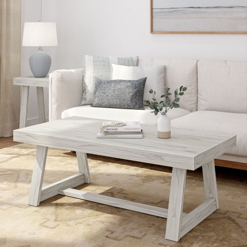 Classic Rectangular Coffee Table - 48" Coffee Table Plank+Beam White Sand 
